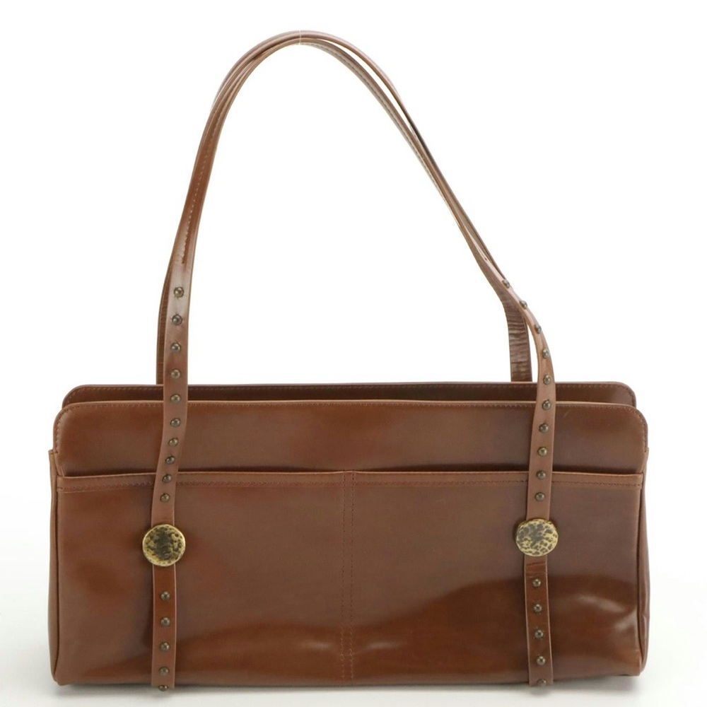 Jimmy Choo Studded Shoulder Bag with Hammered Round Button Detail with dust bag.